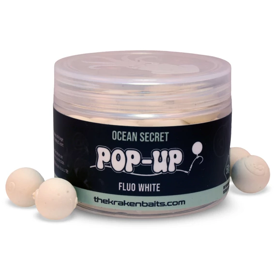 The Kraken Baits Ocean Secret Fluo White Pop-Ups 12/15/18mm méretekben