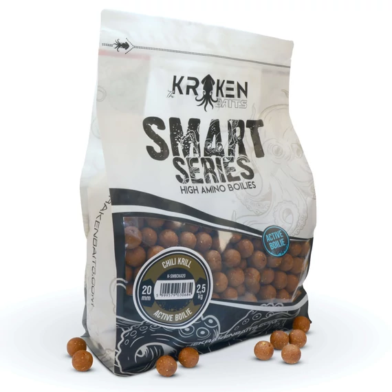 The Kraken Baits Smart Series Chili Krill Active Boilie (2,5kg) 20/24mm méretekben