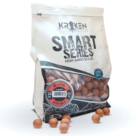 The Kraken Baits Smart Series Hot Sausage Active Boilie (2,5kg) 20/24mm méretekben