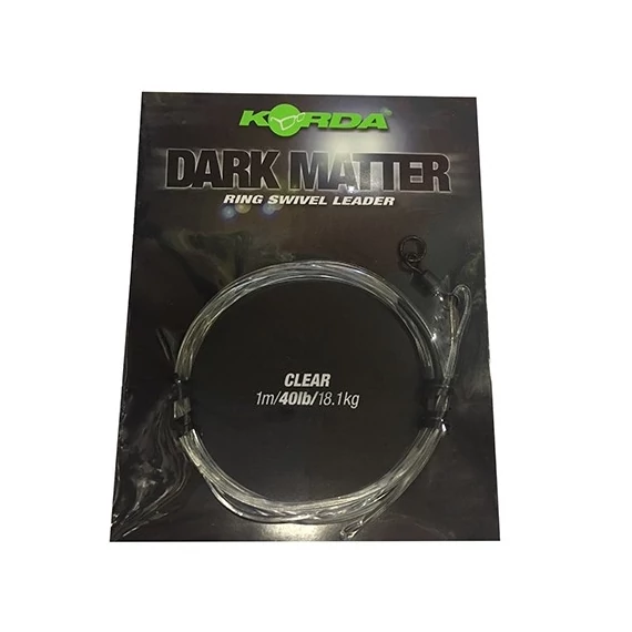 Korda Kamo Leader Ring Swivel Fluorocarbon Előtétzsinór (40lb Clear)
