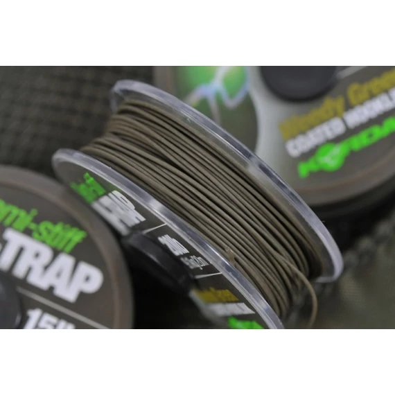 Korda N-Trap Semi Stiff Hooklink Weedy Green Bevonatos Előkezsinór