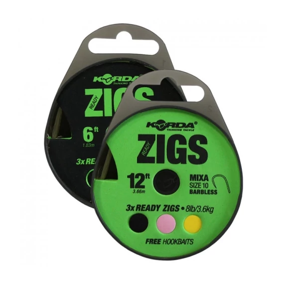 Korda Korda Ready Zigs Előkötött Horog (3db)