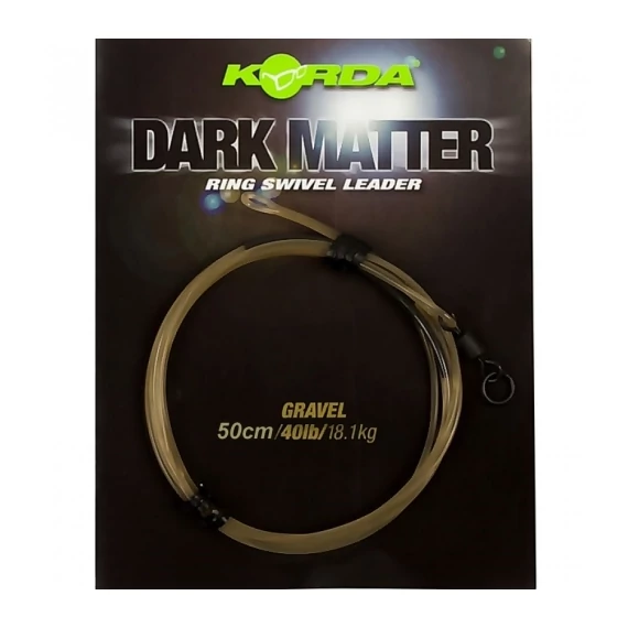 Korda Dark Matter Leader Ring Swivel Előtét Zsinór Forgóval (40lb/50cm)