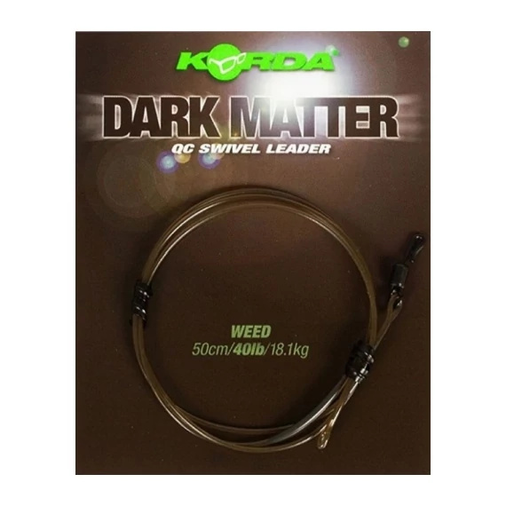 Korda Dark Matter Leader QC Swivel Előtét Zsinór Gyorskapoccsal (40lb/50cm)