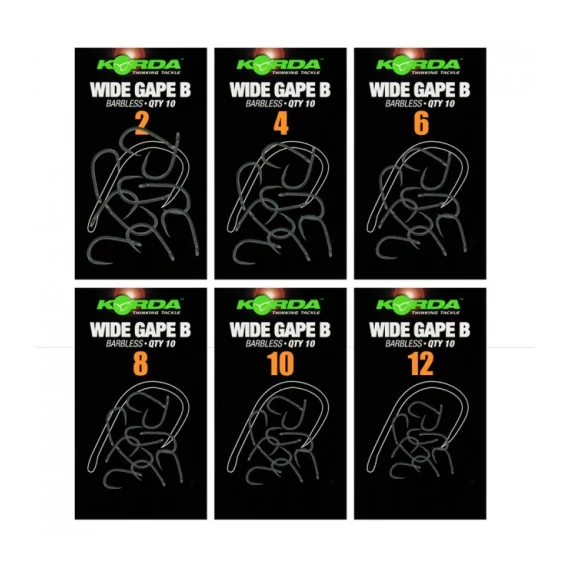 Korda Wide Gape Barbless Szakáll Nélküli Horog