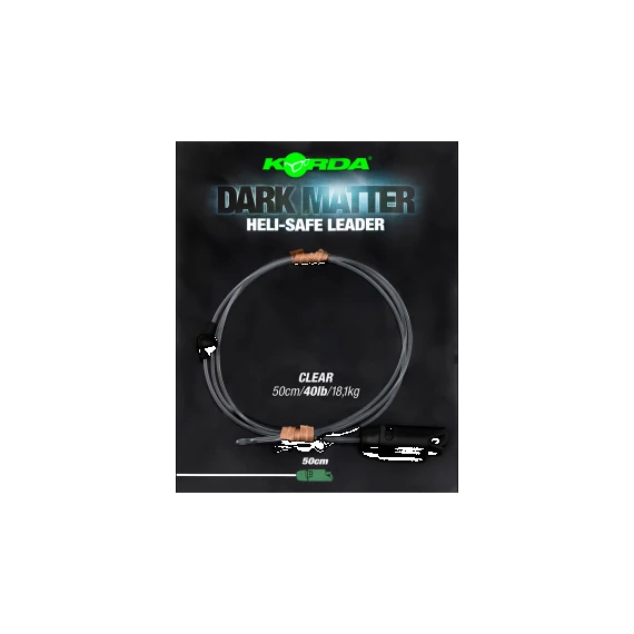 Korda Dark Matter Heli-Safe Leader Előkötött Előtét (40lb)