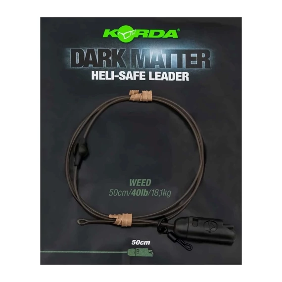 Korda Előkötött Előtét Dark Matter Leader Heli Safe Weed (40lb/50cm)