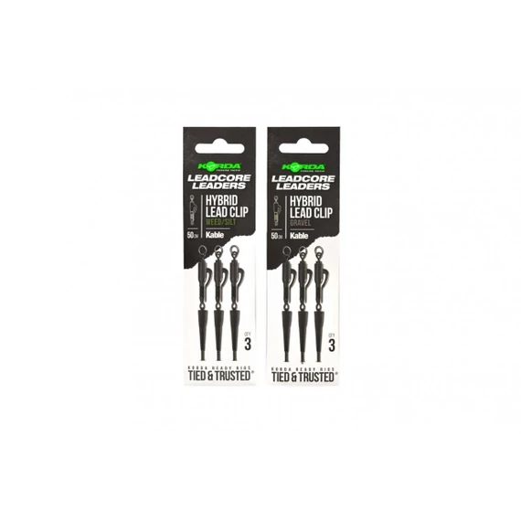 Korda Előkötött Leadcore Leader Hybrid Lead Clip (50cm)