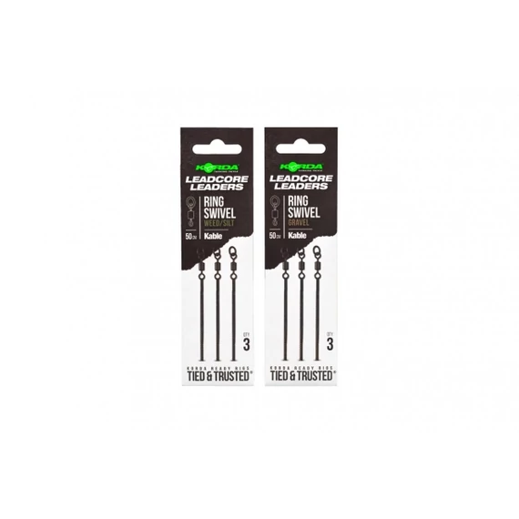 Korda Előkötött Leadcore Leader Ring Swivel (50cm)