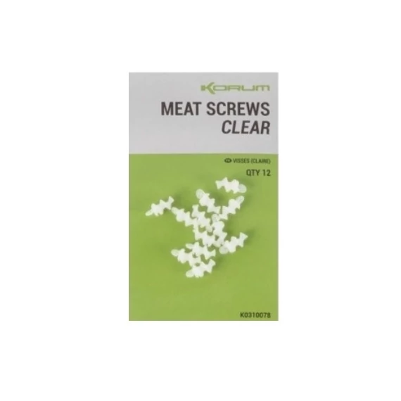 Korum Speciális Csalicsavar Meat Screws Clear