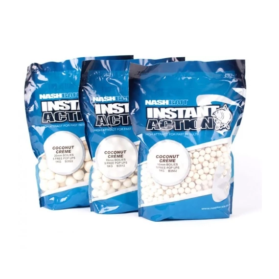 Nash Instant Action Boilies Coconut Crčme Bojli