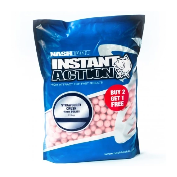 Nash Instant Action Boilies Strawberry Crush Bojli (20mm)