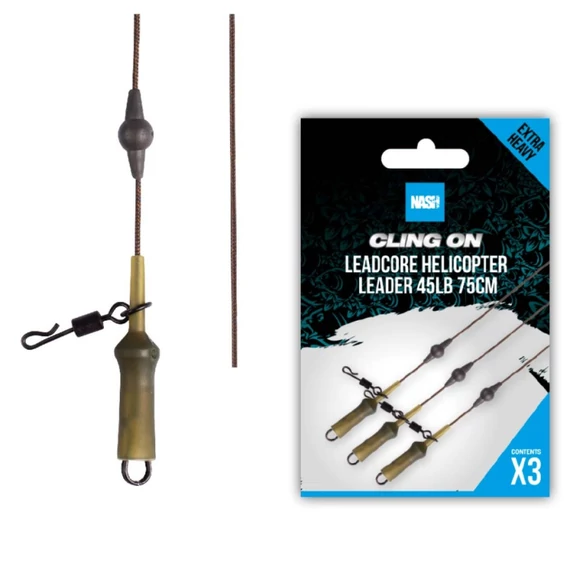 Nash Leadcore Helikopter Végszerelék - 75 cm/ 45 Lb
