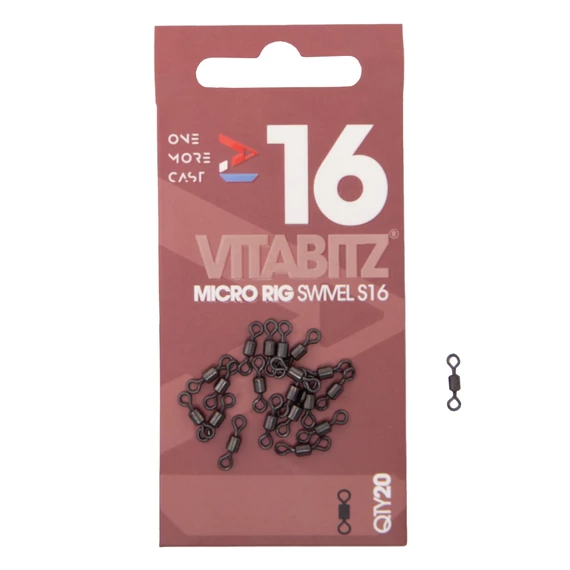One More Cast Micro Forgókapocs Vitabitz Micro Rig Swivel (20db) - 16