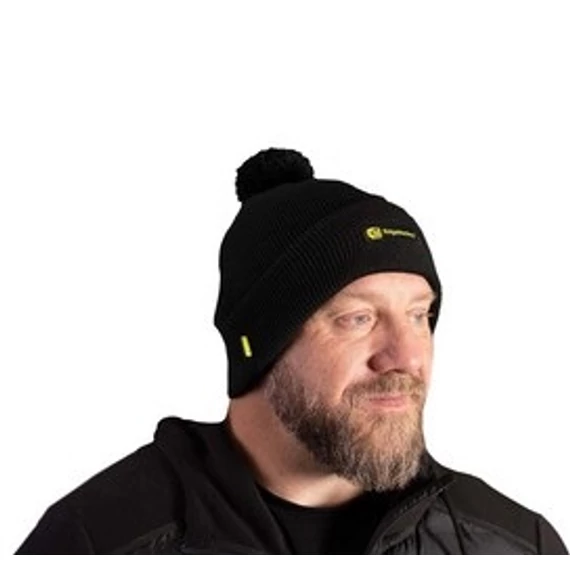 Ridgemonkey Apearel Bobble Beaine Hat Téli Bojtos Sapka - Fekete
