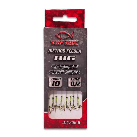 Top Mix Előkötött horog Csalitüskével Method Feeder Rig