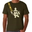Vass-Tex Cotton Printed T-Shirt with Yellow Strap Green Póló - S