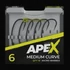 RidgeMonkey Ape-X Medium Curve Barbed Size 4/6/8 - szakállas horgok 4,6,8-as méretekben