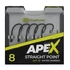 RidgeMonkey Ape-X Straight Point Barbed Size 4/6/8 - szakállas horgok 4,6-os és 8-as méretben